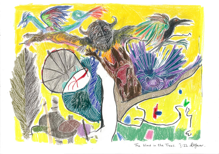 Andrew Marr The Wind in the Trees I:22, 2022 Coloured pencil