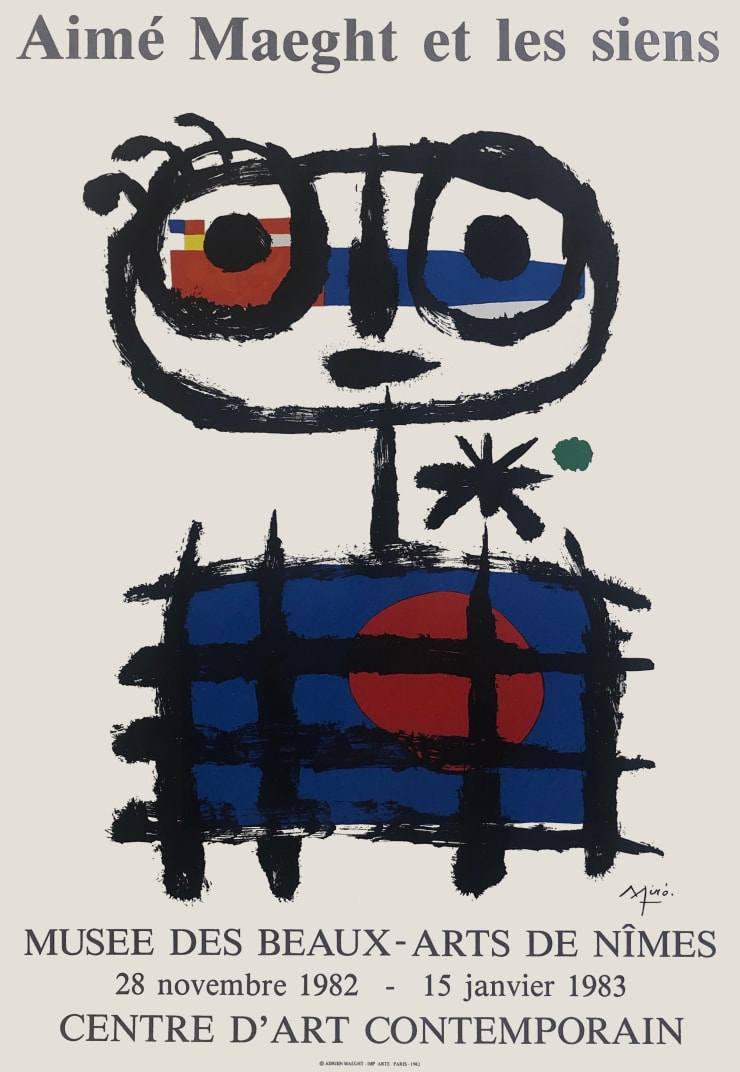 Joan Miró Musée des Beaux-Arts de Nîmes Exhibition Poster, 1982
