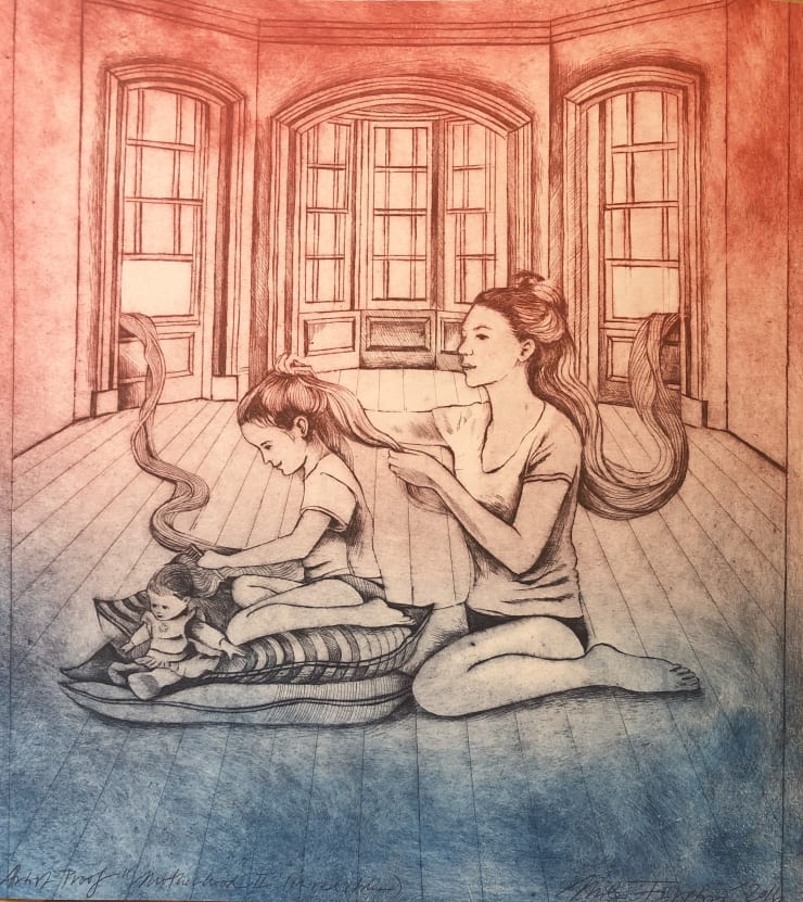 Summer Auction 2021, LOT 67: Míla Fürstová - Motherhood II (Red and Blue), 2016