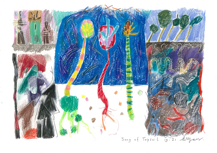 Andrew Marr Song of Topsoil IX:21, 2021 Coloured pencil