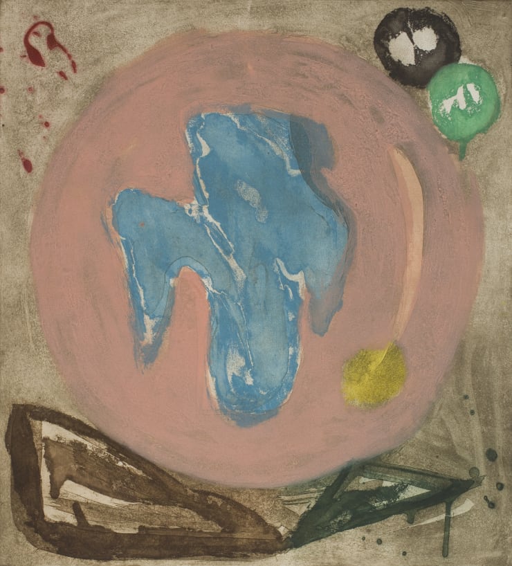 John Hoyland Mirage (trial proof in pink), 1986