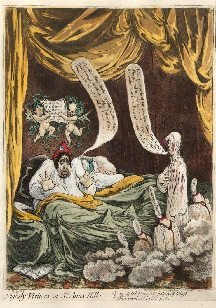 James Gillray Nightly Visitors at St. Anne's Hill, 1798