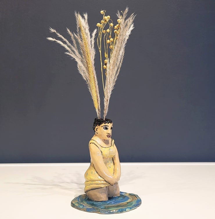 Anita Klein Paddling in Yellow Dress, 2023