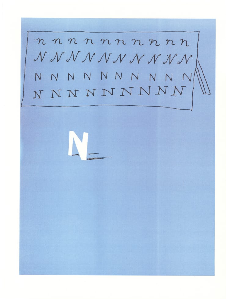 Dulwich College Secret Bid Auction 2025, Lot 77: David Hockney - Hockney’s Alphabet - N, 1991