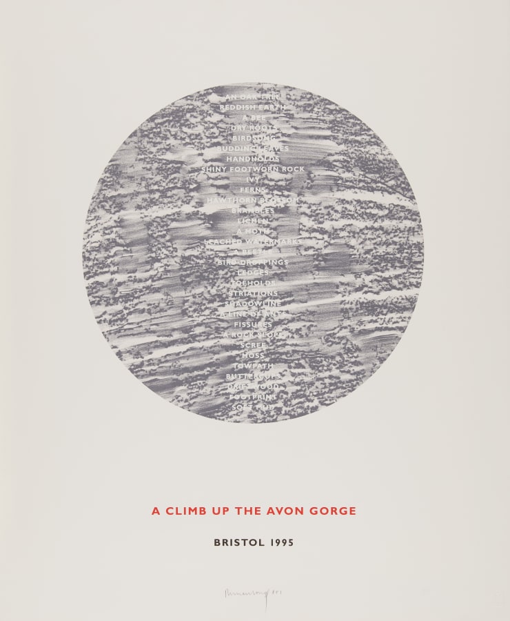 Richard Long, A Climb up the Avon George, 1995