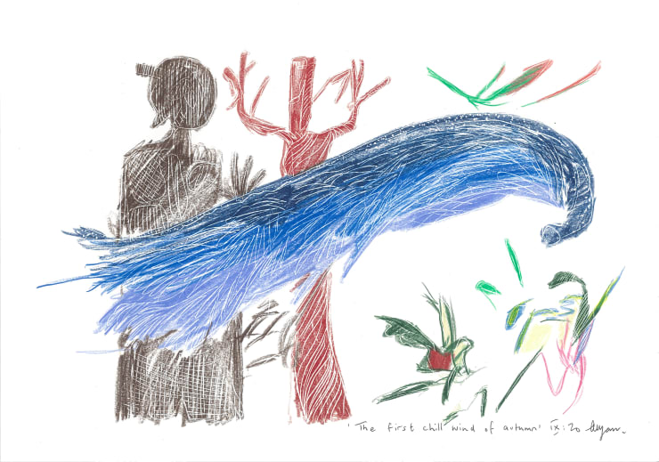 Andrew Marr The First Chill Wind of Autumn IX:20, 2020 Coloured pencil