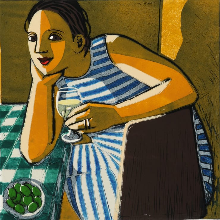 Anita Klein, White Wine and Olives, 2021