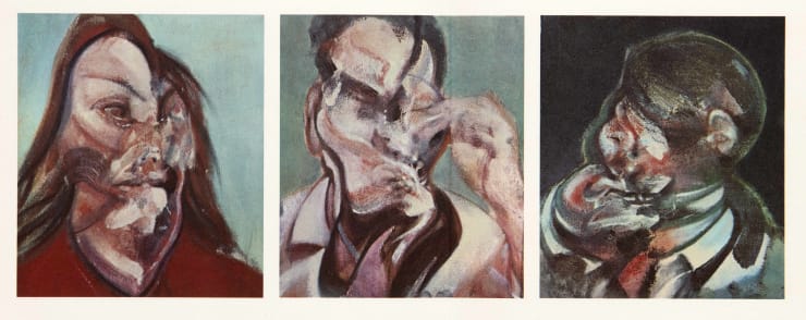 Francis Bacon, Three Studies for Portraits: Isabel Rawsthorne, Lucien Freud and J.H, 1966