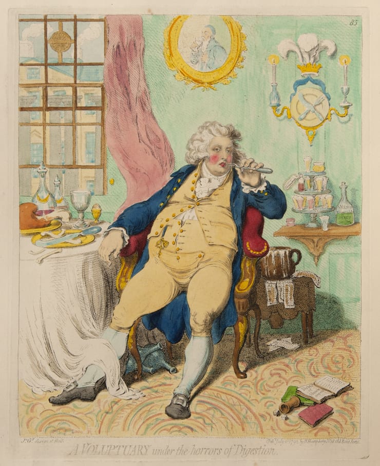 James Gillray A Voluptuary under the horrors of Digestion, 1792