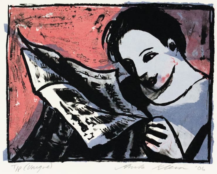 Anita Klein Studio Sale Reading the Paper (TP Red), 2006 Usual retail price: £310 Discounted price: £200