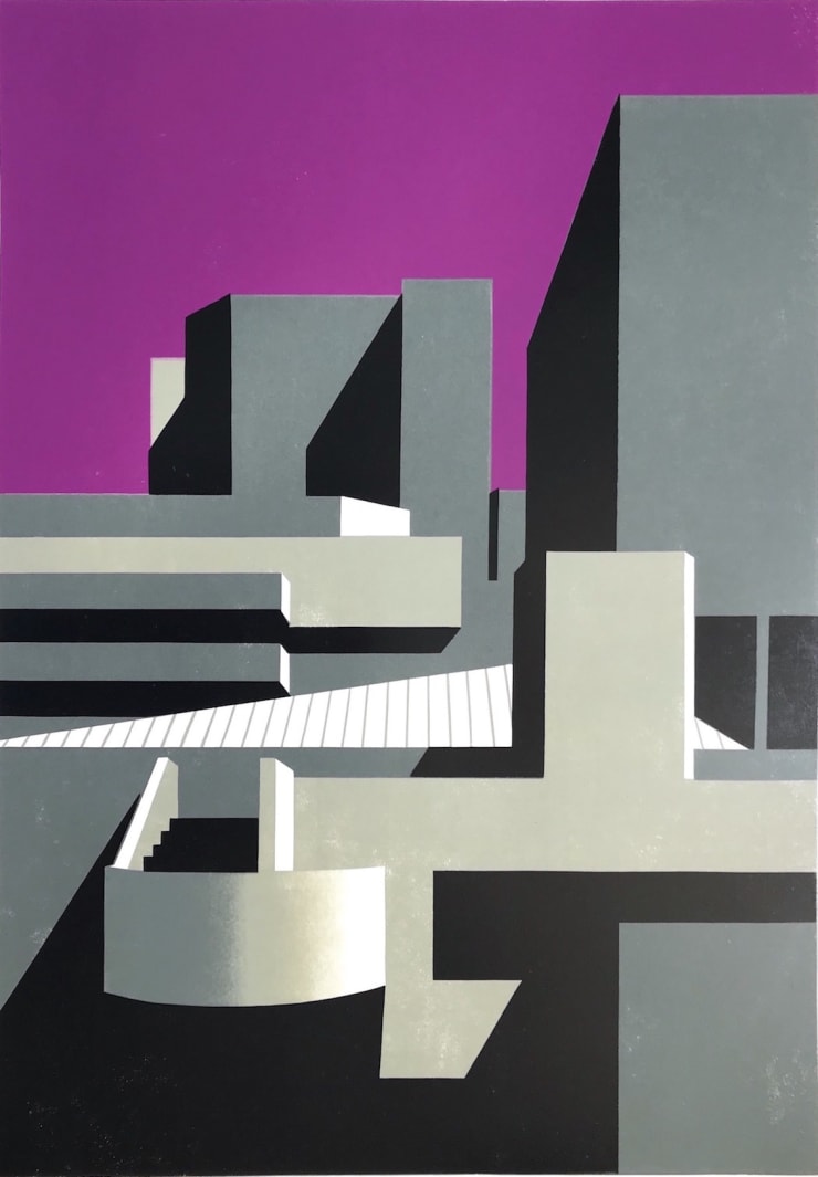 Paul Catherall, Southbank Magenta II, 2018