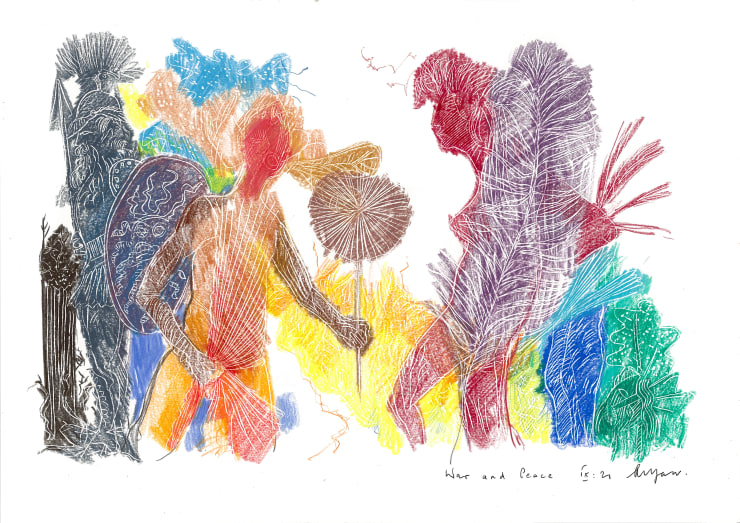 Andrew Marr War and Peace IX:21, 2021 Coloured pencil
