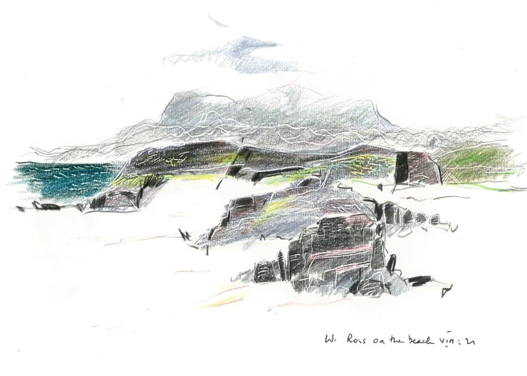 Andrew Marr W. Ross on the Beach VIII:21, 2021 Coloured pencil