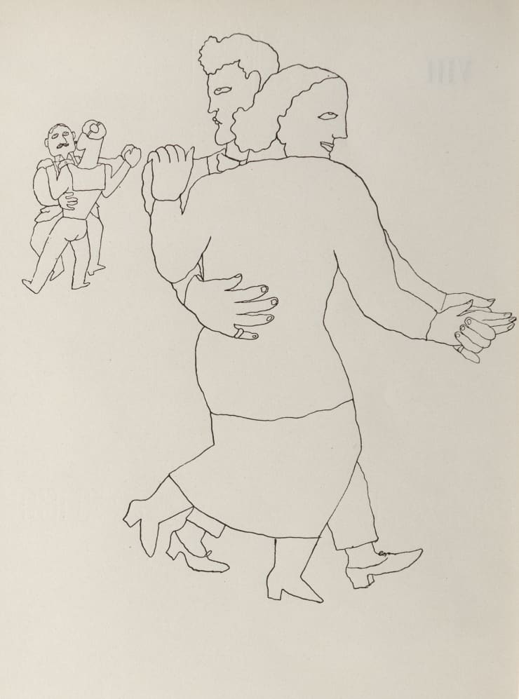 Jean Cocteau Le Mauvais Lieu VII (From Dessins), 1923