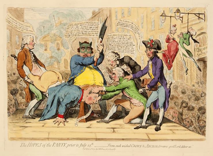 James Gillray The Hopes of the Party, prior to July 14th, 1791