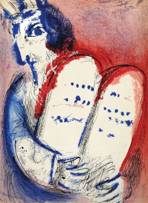 Marc Chagall Moses with the Tablets of the Law (III), 1956