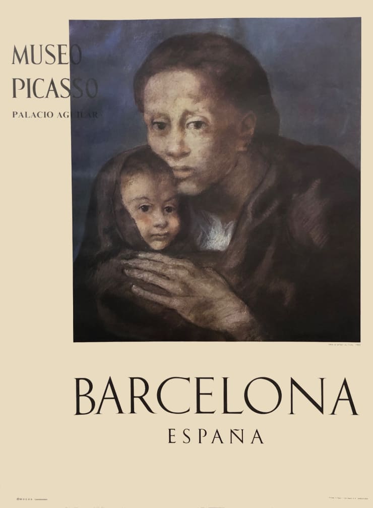 Pablo Picasso Museo Picasso Barcelona Poster (Mère et enfant au fichu), 1966