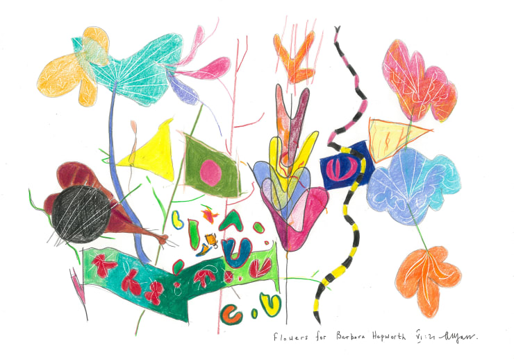 Andrew Marr Flowers for Barbara Hepworth VI:21, 2021 Coloured pencil