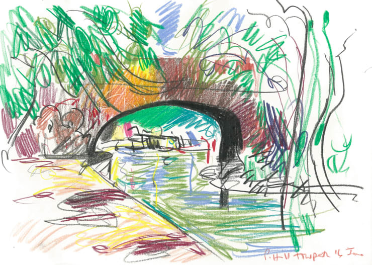 Andrew Marr Pretty Towpath 16 June, 2021 Coloured pencil