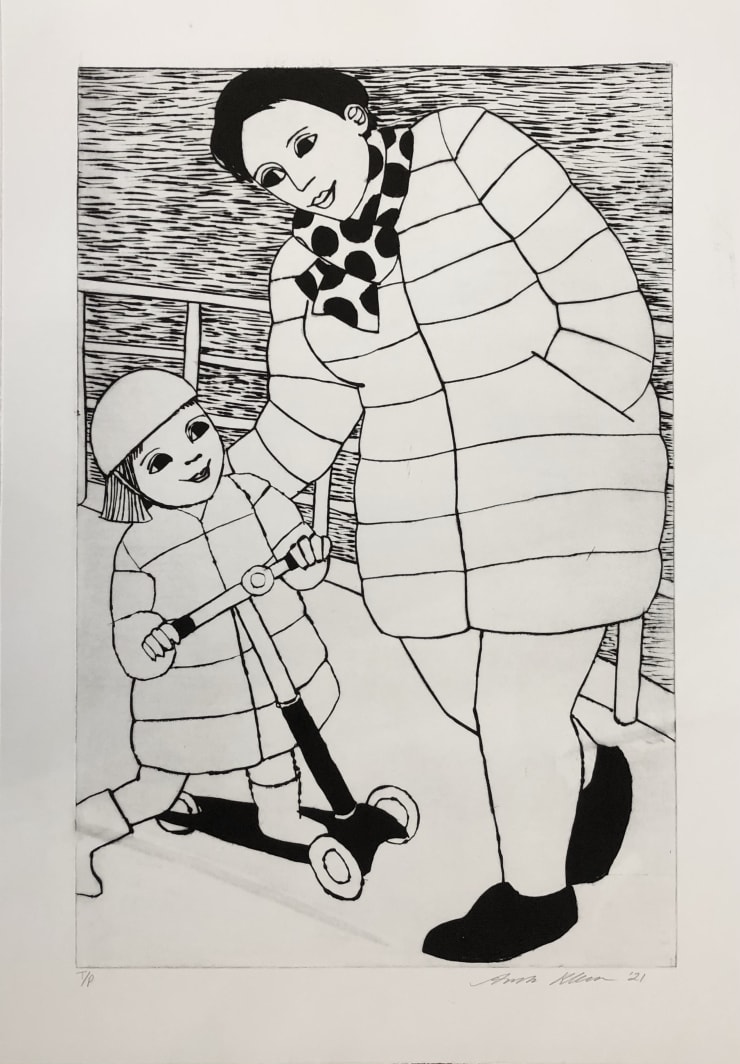 Anita Klein Open Studio, Scooting Along the River (TP2) , 2021