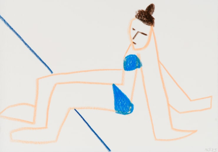 Nigel Swift Girl Waiting, Italy, 2025 Framed