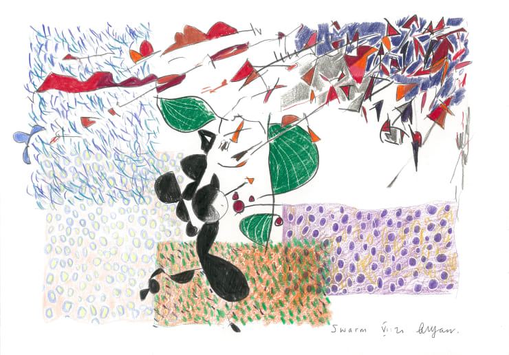 Andrew Marr Swarm VI:21, 2021 Coloured pencil