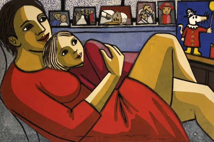 Anita Klein Open Studio, Watching Maisy Together (TP1) , 2021