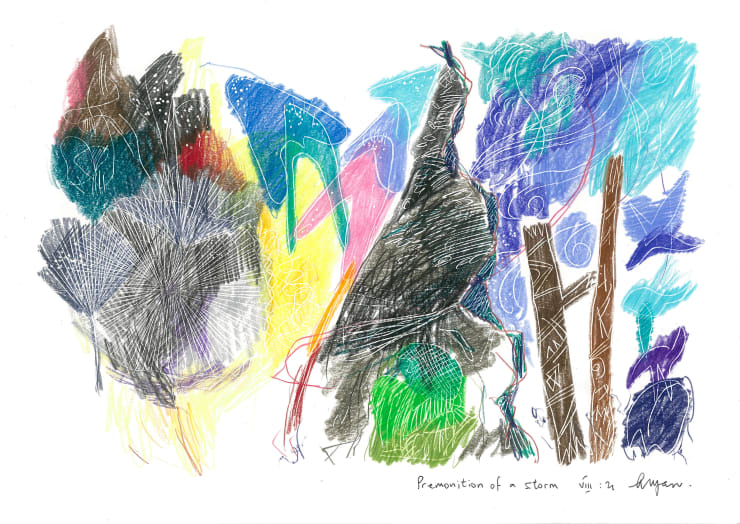 Andrew Marr Premonition of a Storm VIII:21, 2021 Coloured pencil