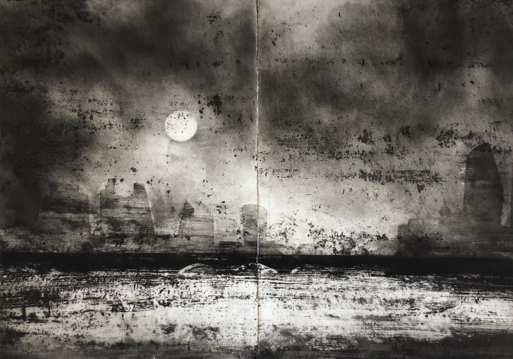 Jason Hicklin, The Thames. Blackfriars Bridge from Waterloo Bridge (Diptych), 2023