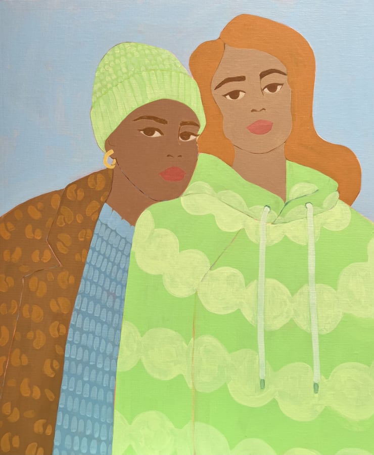 Susie Stone Lime Green, Sky Blue, 2024