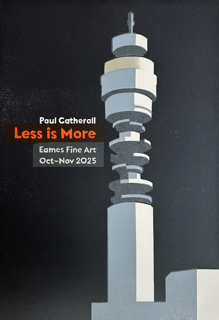 Paul Catherall, Less Is More Exhibition Poster - Orange, 2025
