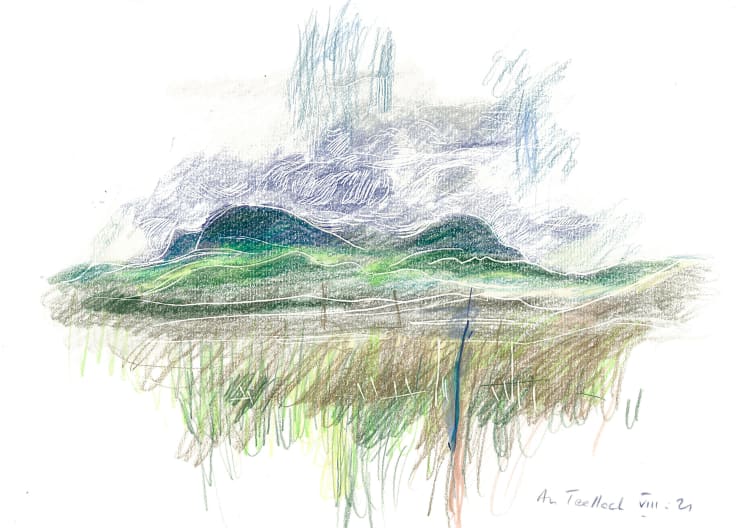 Andrew Marr Au Teelloch VIII:21, 2021 Coloured pencil