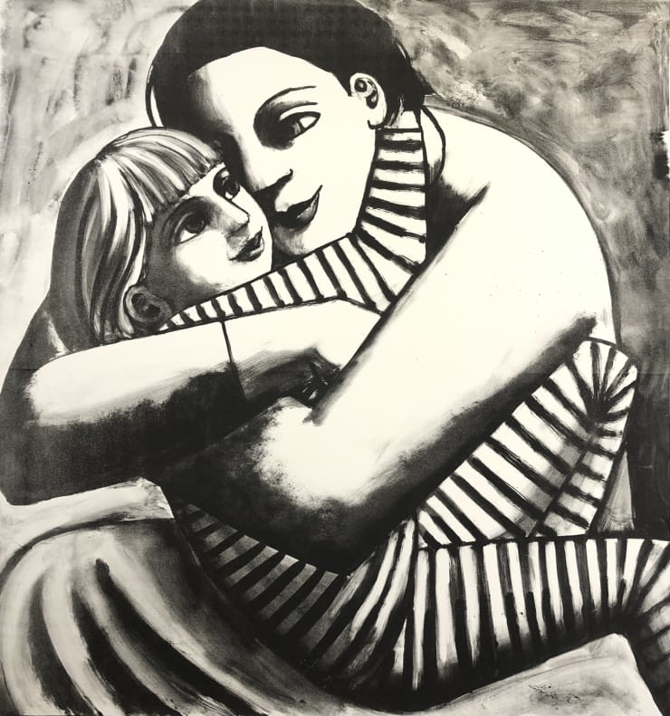 Anita Klein Open Studio, Striped PJs, 2021