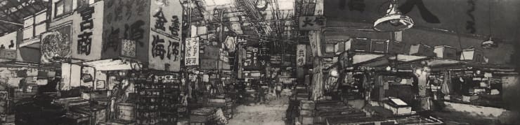 Austin Cole, After Hokusai Tokyo Fishmarket Warehouse 3, 2018