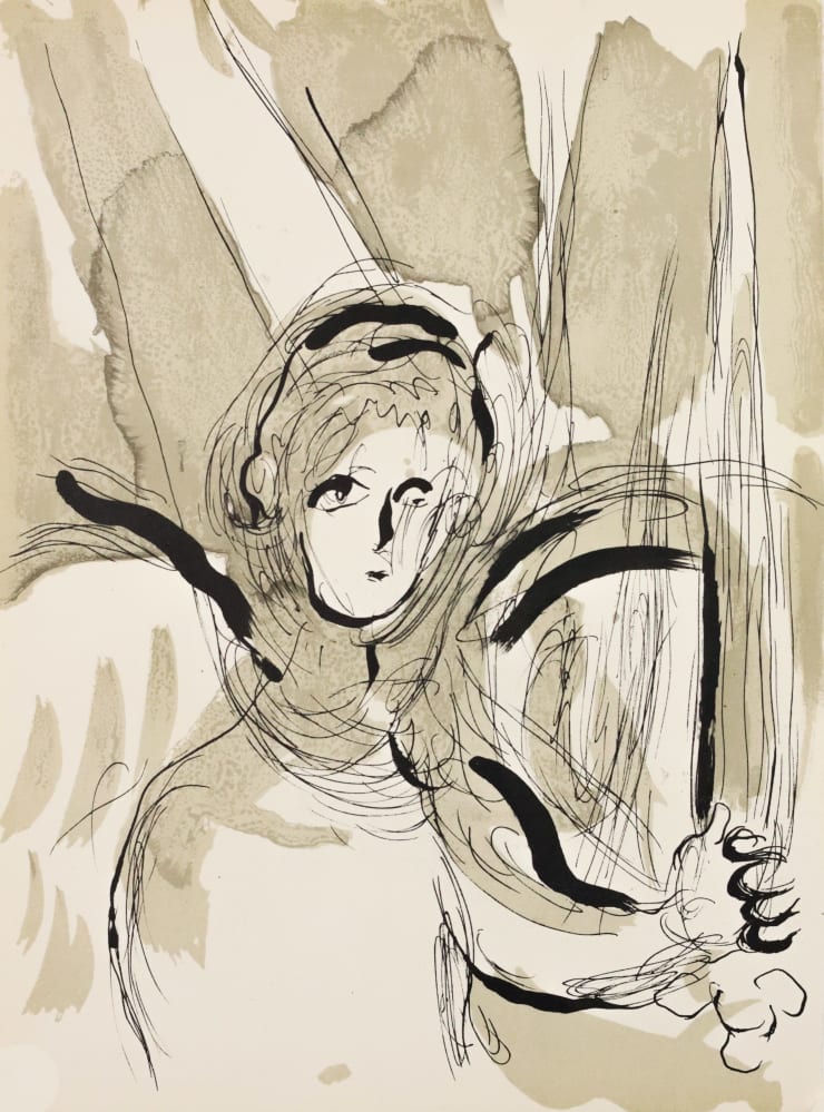 Christmas Secret Bid Auction 2025, Lot 38: Marc Chagall - Angel with sword, 1956