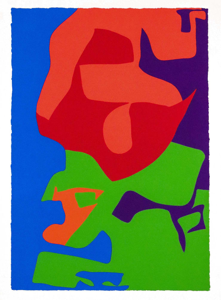 Patrick Heron Second Vertical Screenprint, 1976 Framed