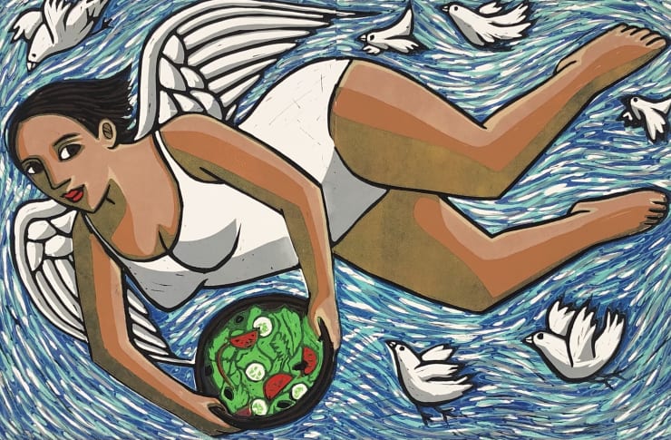 Summer Auction 2021, LOT 117: Anita Klein - Angel Bringing a Salad, 2012