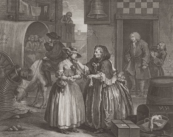 William Hogarth A Harlot's Progress, Plate 1, 1732