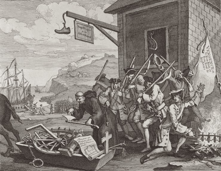 William Hogarth The Invasion, Plate 1: France, 1756