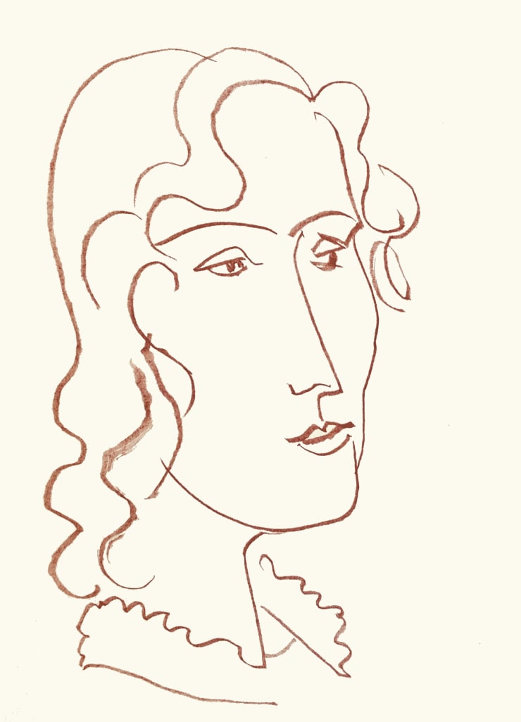 Henri Matisse, Plate 53. Florilège des Amours de Ronsard , 1948