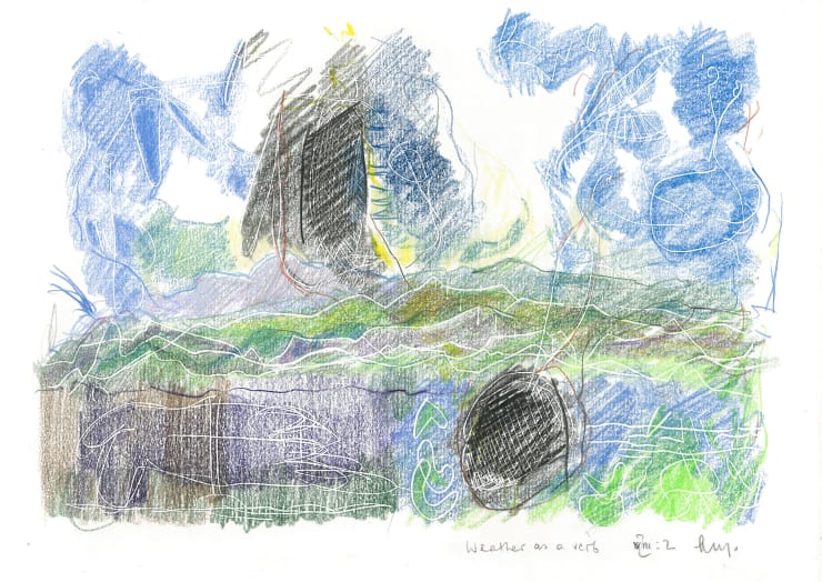 Andrew Marr Weather as a Verb VIII:21, 2021 Coloured pencil