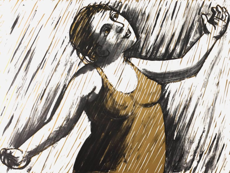 Anita Klein, Rain at the Dock, 2024