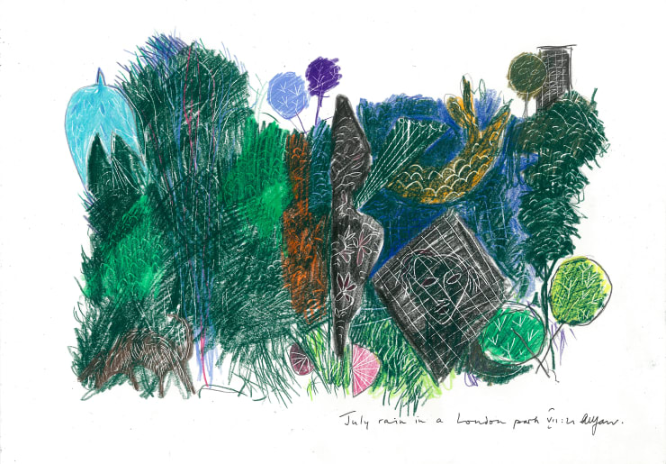 Andrew Marr July Rain in a London Park VII:21, 2021