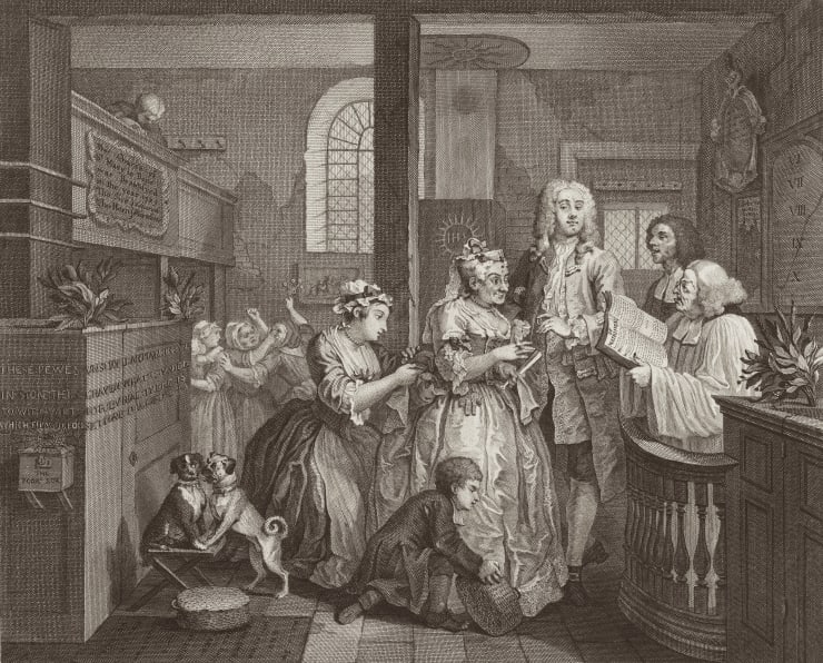 William Hogarth A Rake's Progress, Plate 5, 1735