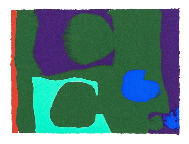 Patrick Heron Two Greens with Violet and Blue, 1976 Framed