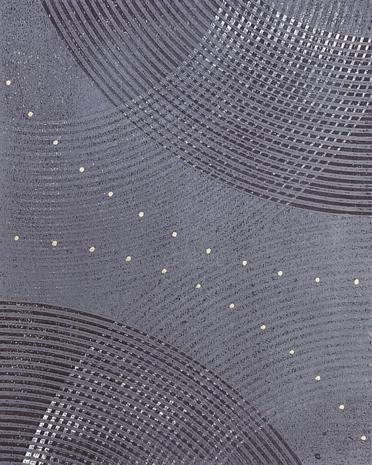 Hamish Macaulay, Storm: Silver, Black and Gold, 2023
