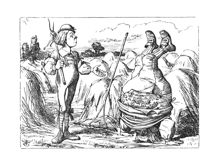 John Tenniel, 'And yet you incessantly stand on your head- Do you think, at your age, it is right?'