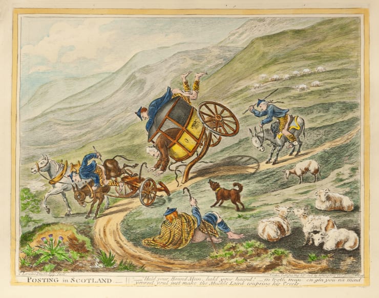 James Gillray Posting in Scotland, 1805