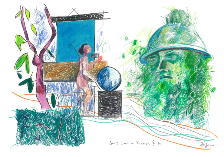 Andrew Marr Saint Ives in Summer VI:21, 2021 Coloured pencil