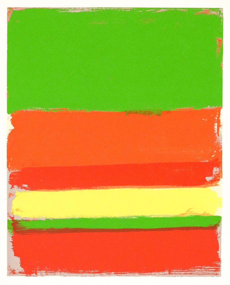 Patrick Heron Small Horizon with Orange, Lime, Lemon and Cherry, 1957 Framed
